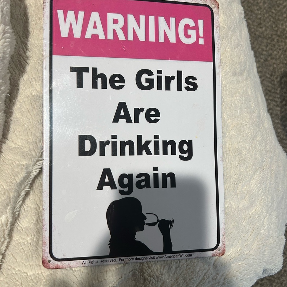 Amazon Pink and Black Humorous Wall Sign